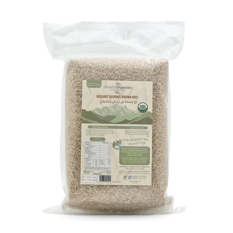 Organic Basmati Brown Rice 2kg package