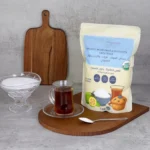 A cup of tea sweetened with organic monk fruit Sweetener