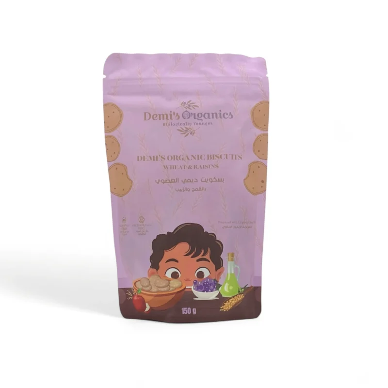 Organic Wheat Raisins Biscuits Package