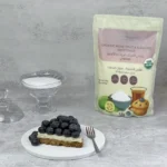 A cake sweetened with organic monk fruit and allulose sweetener